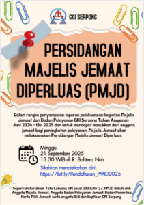 Persidangan Majelis Jemaat Diperluas (PMJD)