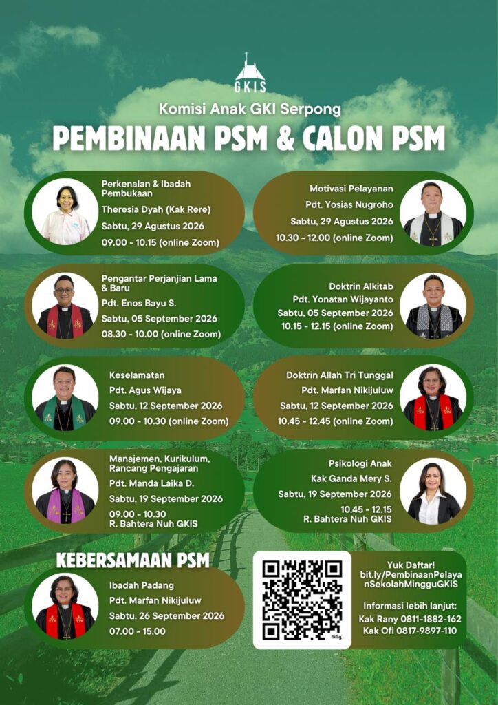 Pembinaan Calon & Pelayan Sekolah Minggu GKI Serpong